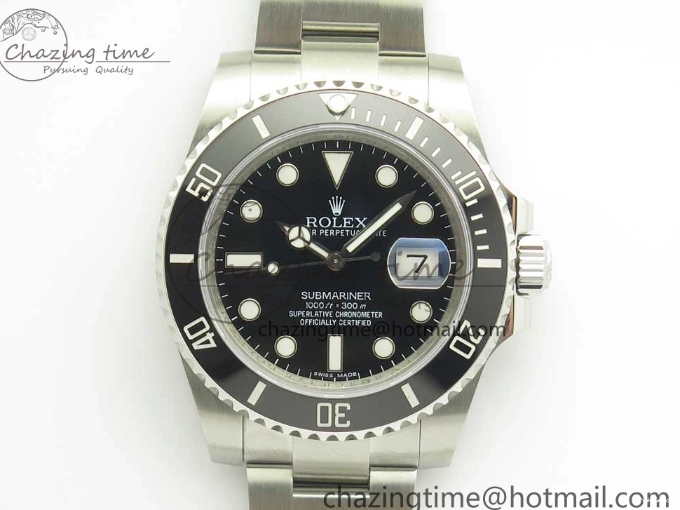 on SS Edition Bracelet 1:1 Best VR3135 Black 904L Ceramic VRF Submariner 116610 LN 0116